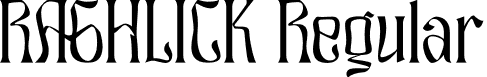 RAGHLICK Regular font - RAGHLICK.otf