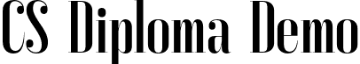 CS Diploma Demo font - CSDiploma-Regular_demo.otf