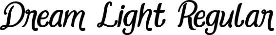 Dream Light Regular font - Dream-Light.otf