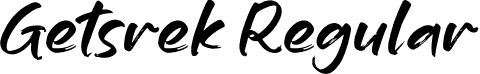 Getsrek Regular font - Getsrek.otf