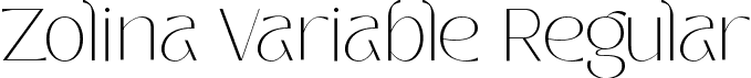 Zolina Variable Regular font - ZolinaVariableGX.ttf