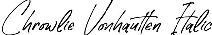 Chrowlie Vonhautten Italic font - Chrowlie-Vonhautten-Italic.otf