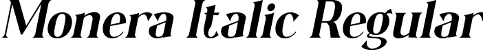 Monera Italic Regular font - Monera Italic.otf