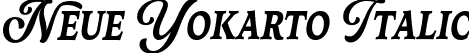 Neue Yokarto Italic font - Neueyokarto-Italic.ttf