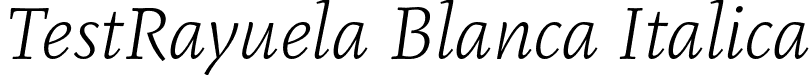 TestRayuela Blanca Italica font - Test_Rayuela-BlancaItalica.otf