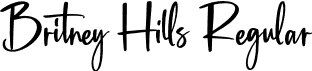 Britney Hills Regular font - Britney Hills.otf