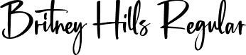 Britney Hills Regular font - Britney Hills.ttf