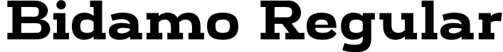 Bidamo Regular font - Bidamo.otf