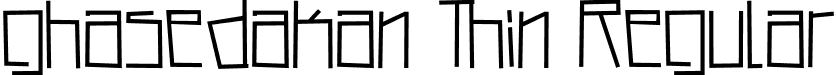 ghasedakan Thin Regular font - ghasedakan-Thin.otf