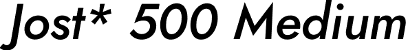 Jost* 500 Medium font - Jost-500-MediumItalic.otf