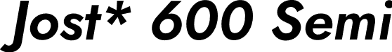 Jost* 600 Semi font - Jost-600-SemiItalic.otf