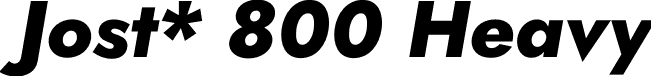 Jost* 800 Heavy font - Jost-800-HeavyItalic.otf