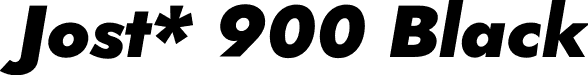 Jost* 900 Black font - Jost-900-BlackItalic.otf