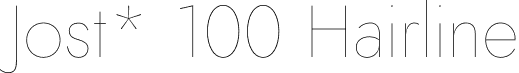 Jost* 100 Hairline font - Jost-100-Hairline.otf