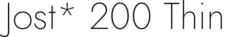 Jost* 200 Thin font - Jost-200-Thin.otf