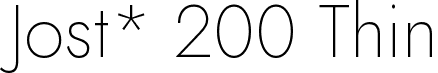 Jost* 200 Thin font - Jost-200-Thin.ttf