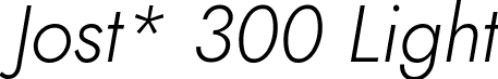 Jost* 300 Light font - Jost-300-LightItalic.ttf