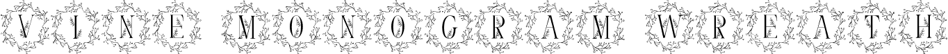 Vine Monogram Wreath font - Vine Monogram Wreath.ttf