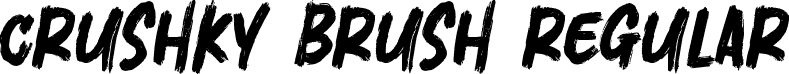 Crushky Brush Regular font - Crushky Brush.otf