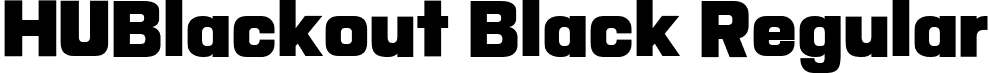 HUBlackout Black Regular font - HUBlackout Black.ttf