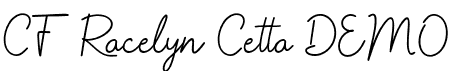 CF Racelyn Cetta DEMO font - CFRacelynCettaDEMO-Regular.otf