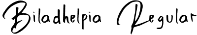 Biladhelpia Regular font - Biladhelpia Font DEMO.ttf