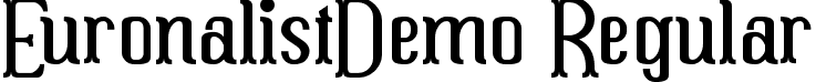 EuronalistDemo Regular font - EuronalistDemoRegular.ttf