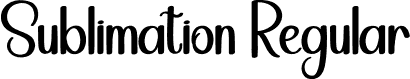 Sublimation Regular font - Sublimation.otf