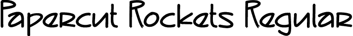 Papercut Rockets Regular font - Papercut-Rockets.otf