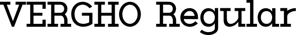 VERGHO Regular font - VERGHO.otf