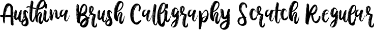 Austhina Brush Calligraphy Scratch Regular font - Austhina Brush Calligraphy Scratch .ttf