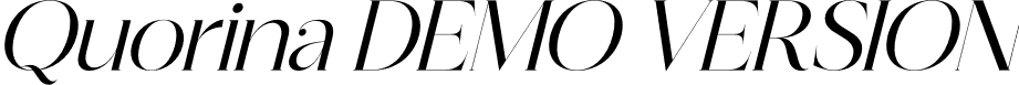 Quorina DEMO VERSION font - Quorina Italic DEMO VERSION.otf