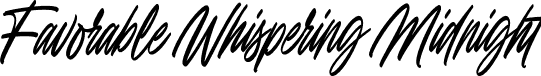 Favorable Whispering Midnight font - Favorable Whispering Midnight.otf