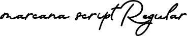 marcana script Regular font - marcana-script.ttf