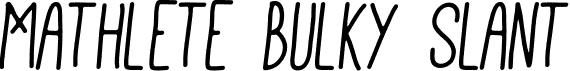 Mathlete Bulky Slant font - Mathlete-BulkySlant.otf