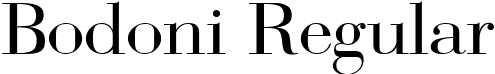 Bodoni Regular font - unicode.bodoni.ttf