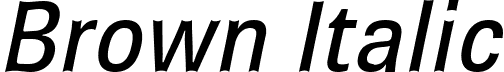 Brown Italic font - Brown Italic.ttf