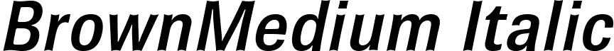 BrownMedium Italic font - BrownMedium Italic.ttf