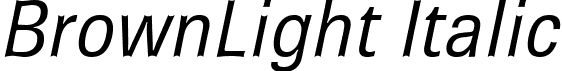 BrownLight Italic font - BrownLight Italic.ttf