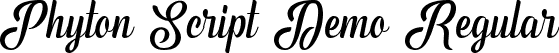 Phyton Script Demo Regular font - Phyton Script Demo.ttf