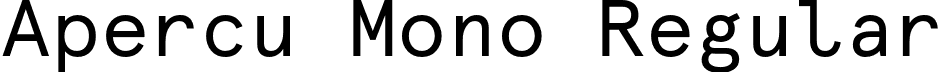 Apercu Mono Regular font - Apercu Mono.otf