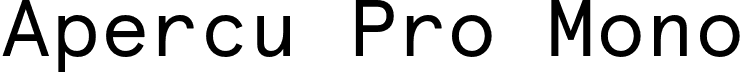 Apercu Pro Mono font - Apercu Pro Mono.otf