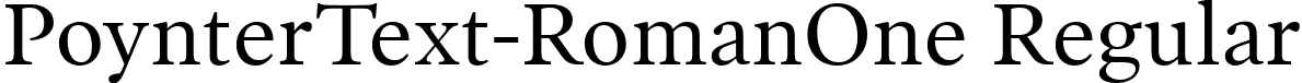 PoynterText-RomanOne Regular font - PoynterTextRomanOne Regular.ttf