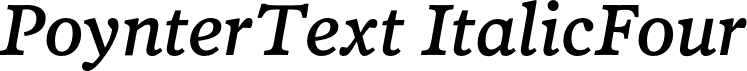 PoynterText ItalicFour font - PoynterText-ItalicFour.ttf