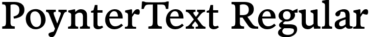 PoynterText Regular font - PoynterText Regular.ttf