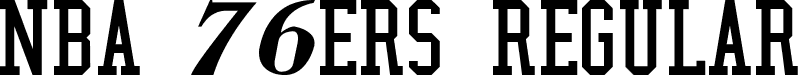 NBA 76ers Regular font - NBA 76ers.ttf