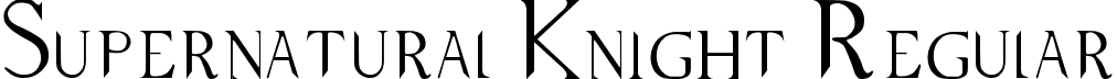 Supernatural Knight Regular font - Supernatural_Knight.ttf