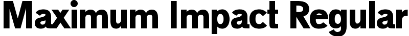 Maximum Impact Regular font - Maximum Impact.ttf