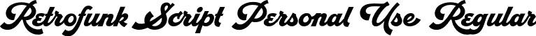 Retrofunk Script Personal Use Regular font - Retrofunk Script Personal Use.otf