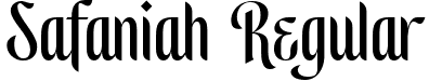 Safaniah Regular font - Safaniah.ttf